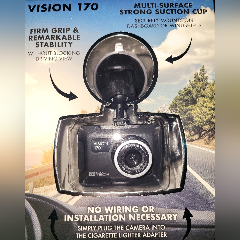 Black Vision 170 Dash Cam by GT Tech NWT